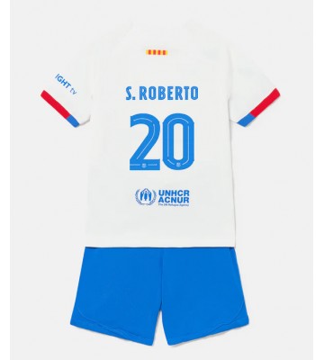 Barcelona Sergi Roberto #20 Segunda Equipación Niños 2023-24 Manga Corta (+ Pantalones cortos)